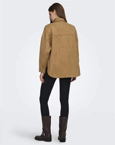 Only - ONLJanine - Stina Faux Suede Jakke - Toasted Coconut